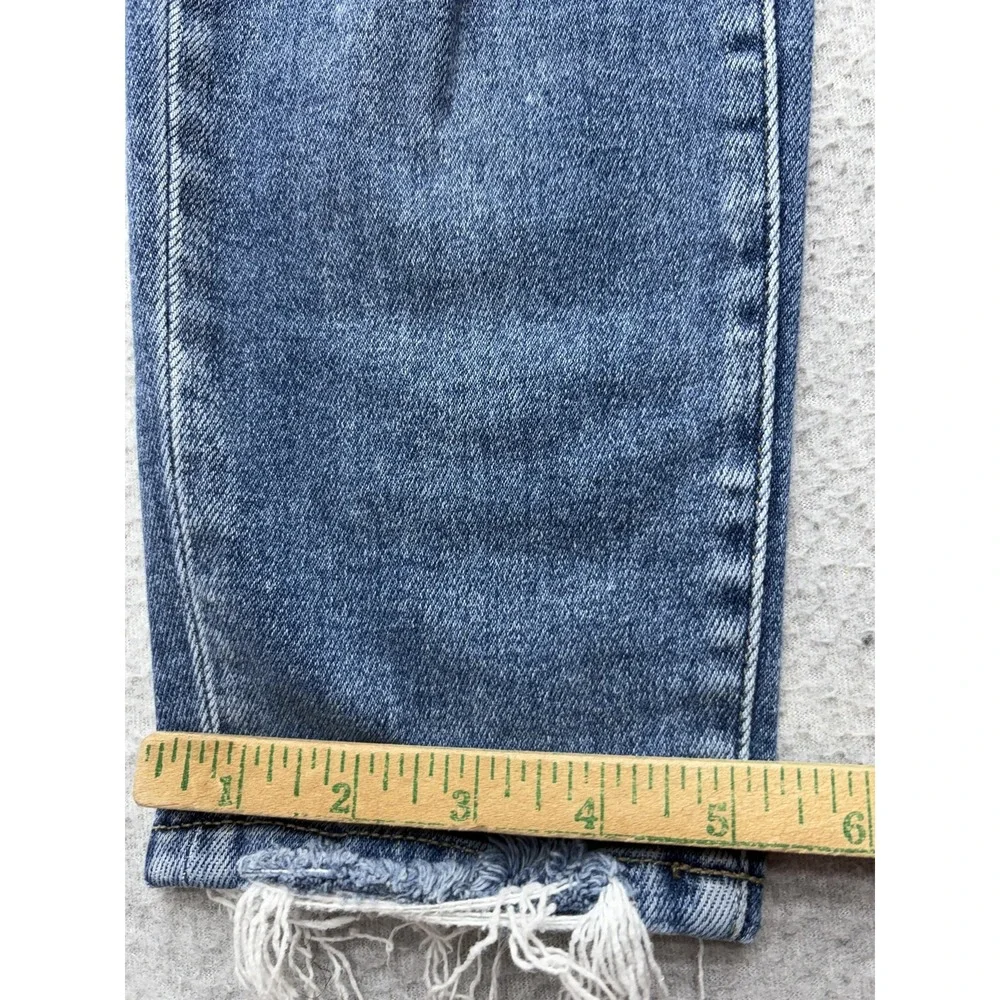 BKE‎ Gabby Jeans Womens Size 30 Blue High Rise Curvy Fit Ankle Skinny Distressed